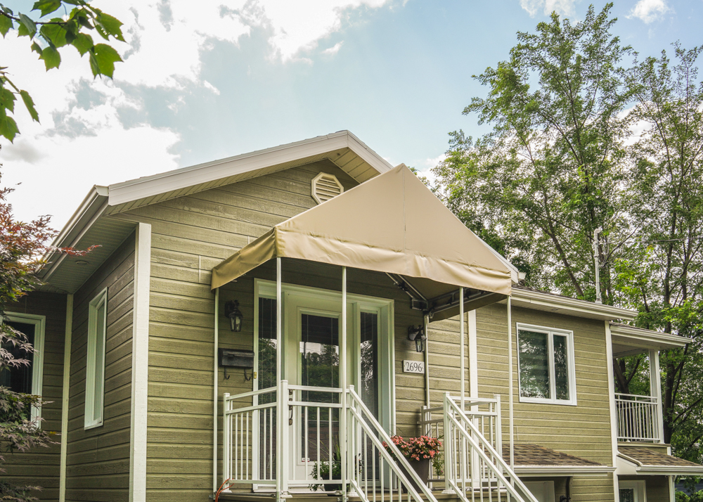 Projet auvent fixe réalisé par Abris-Temps