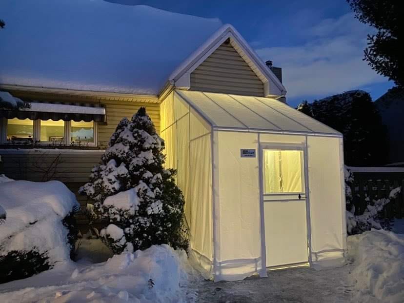 Projet portique de maison réalisé par Abris-Temps