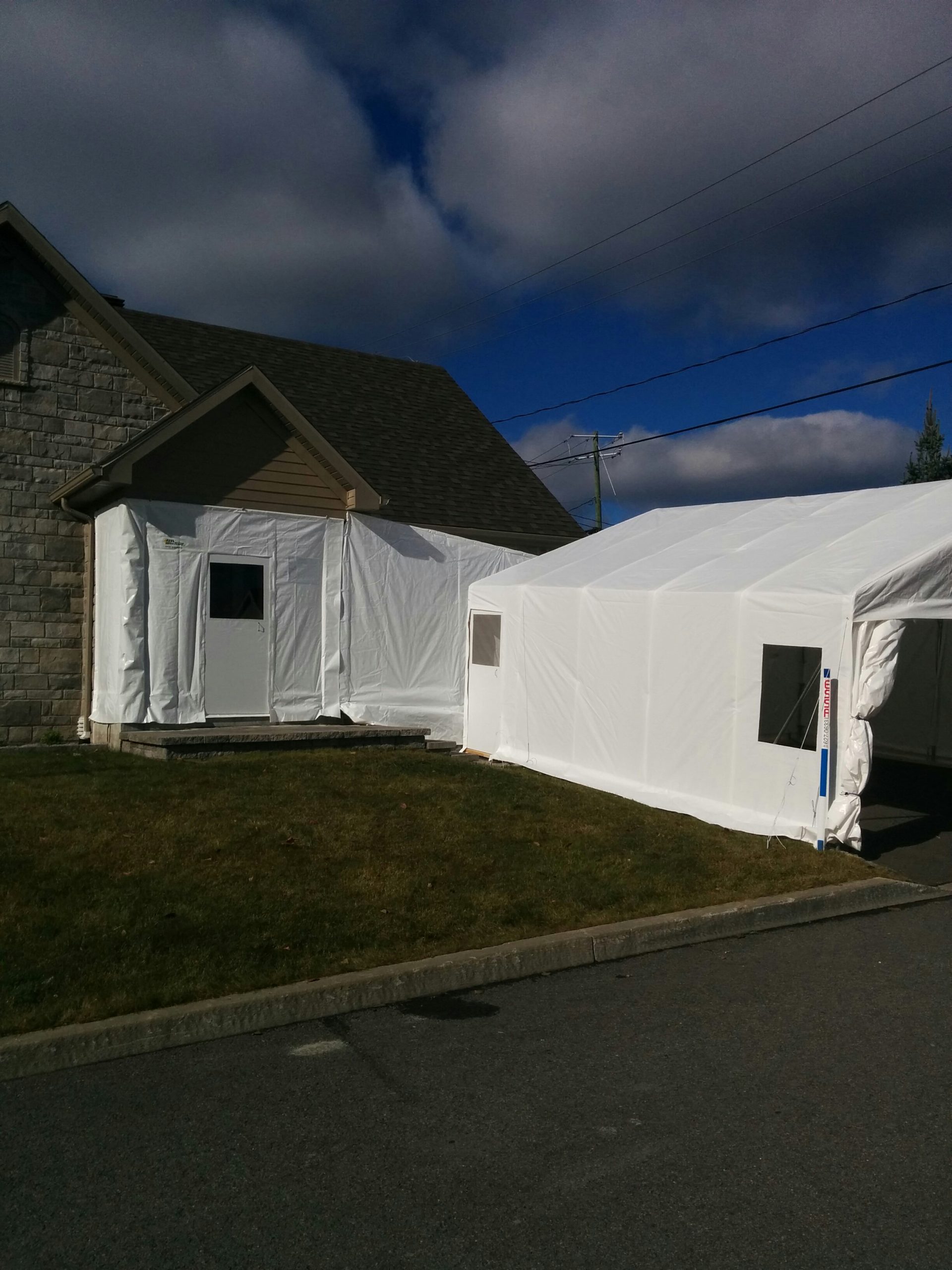 garage, portique toile plate - Résidentiel • Hiver