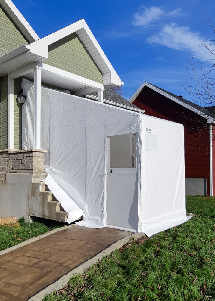 Portique avec porte rigide - Résidentiel • Hiver