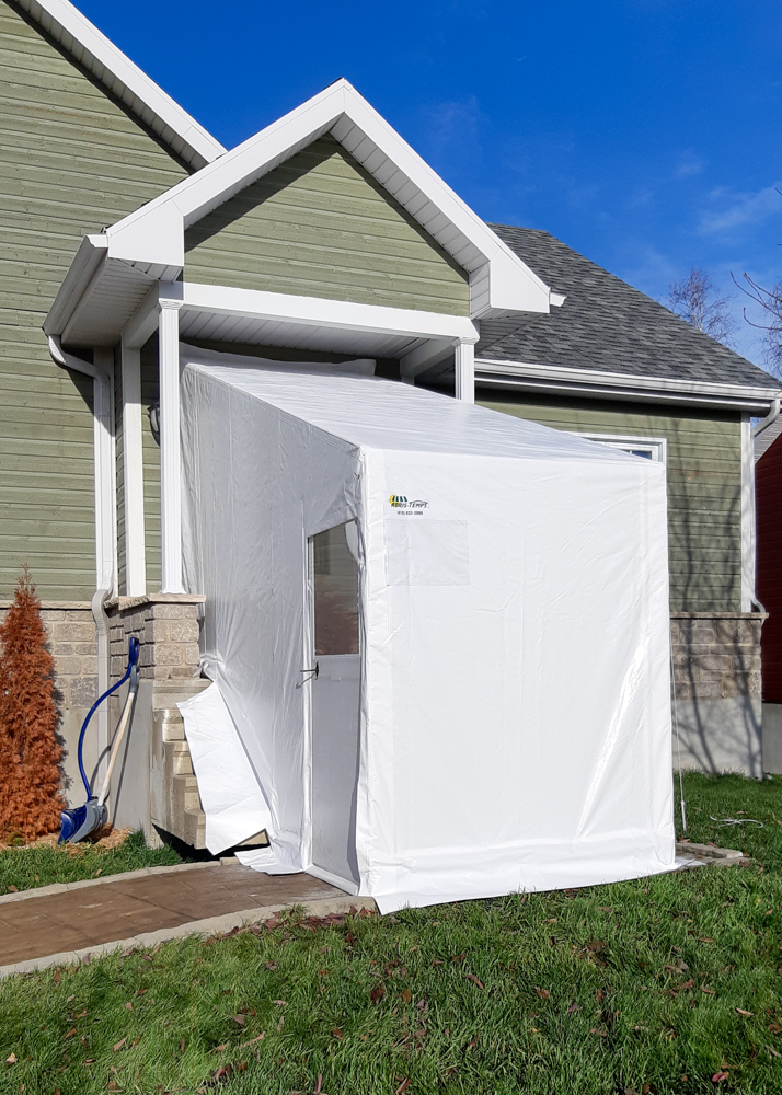 Portique avec porte rigide - Résidentiel • Hiver